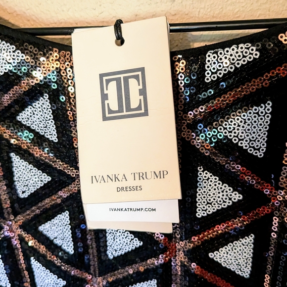 Ivanka Trump, NWT, Geometric, Sequin, Sheath Dress, Size 8 - Picture 11 of 14